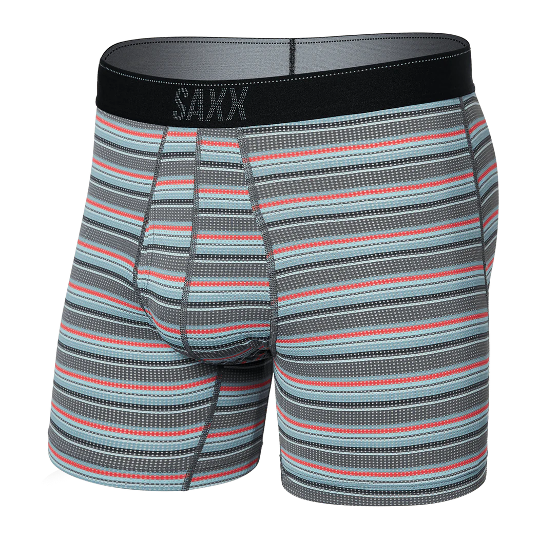 Boxer Saxx Quest Fly FIELD STRIPE- CHARCOAL