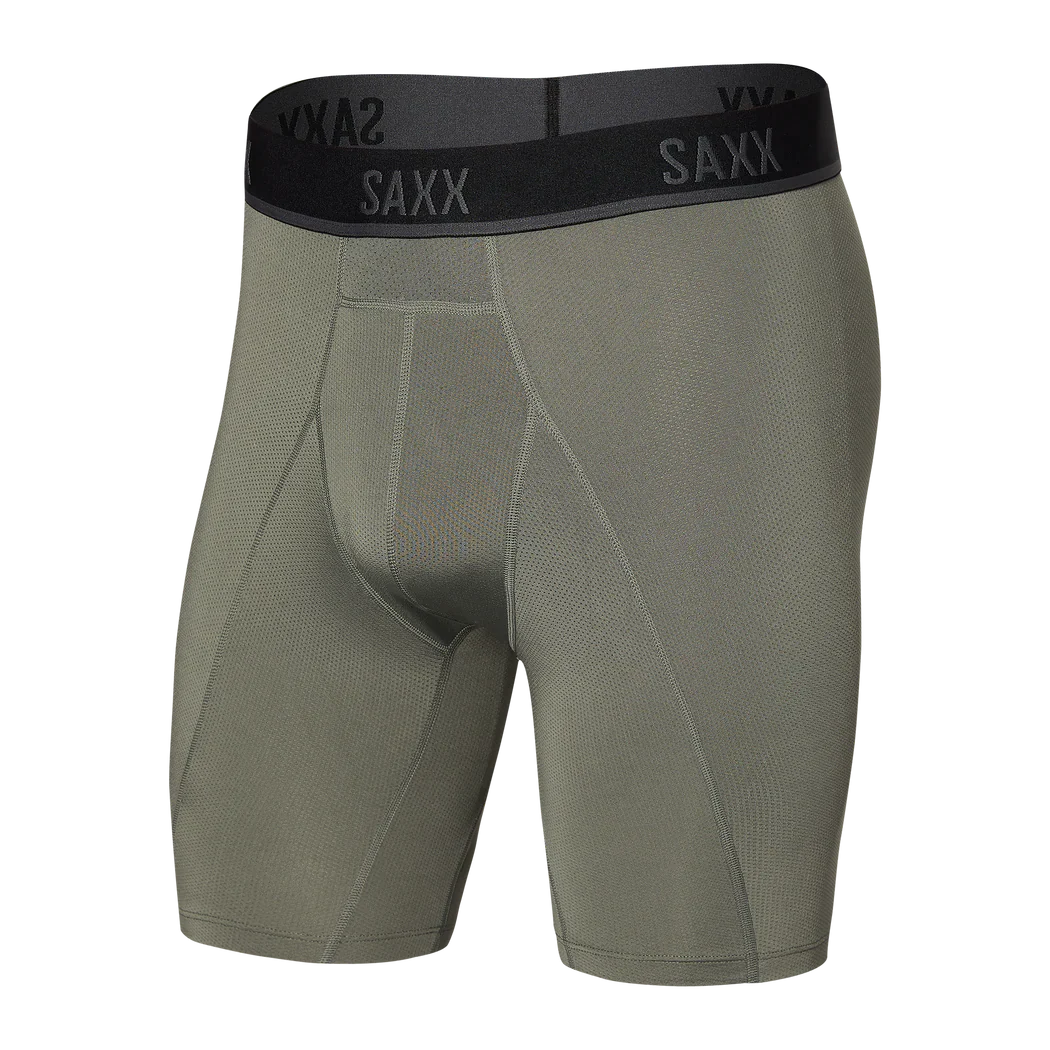 Boxer Long Saxx Kinetic Light Compression Cargo Grey