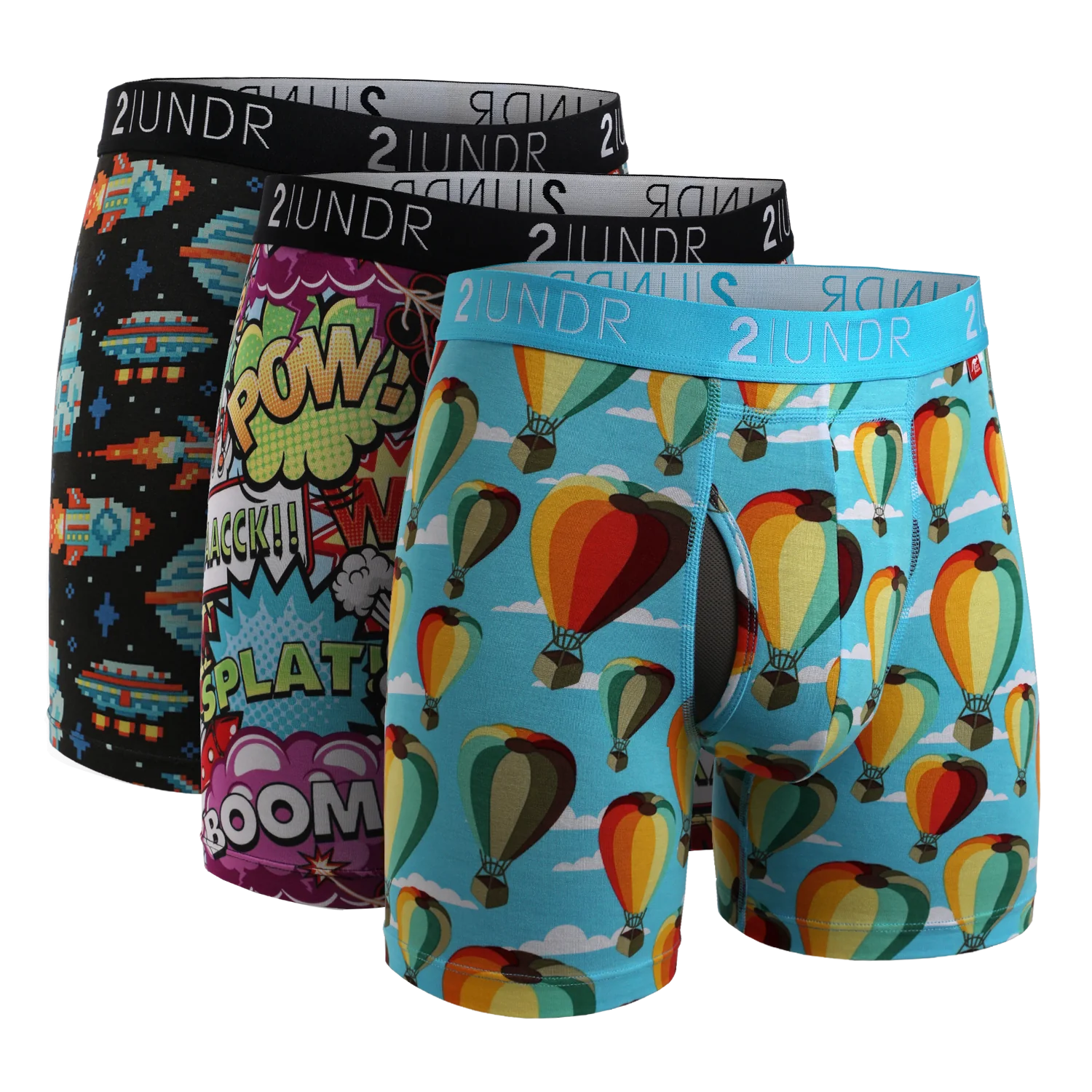 Pack de 3 boxers sélectionnés 2Undr Swing Shift  Galactica/Boom/Hot Air