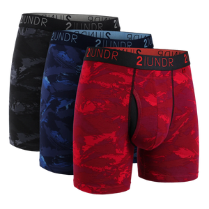 Pack de 3 boxers sélectionnés 2Undr Swing Shift  Black/Blue/Red Storm