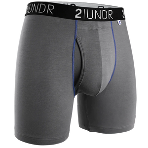 2Undr - Swing Shift Boxer Brief : Grey/Blue