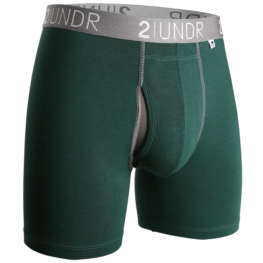 2Undr - Swing Shift Boxer Brief : Dark Green