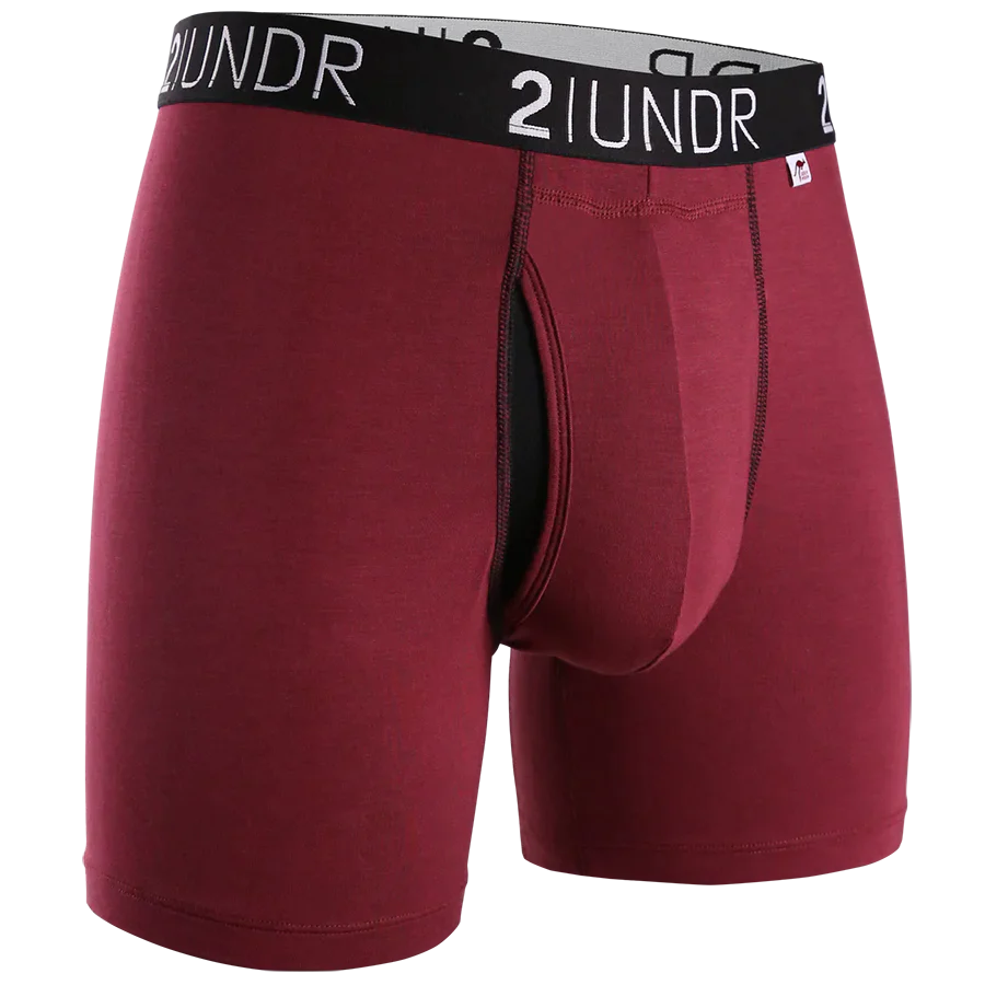 Boxer 2Undr Swing Shift Burgundy