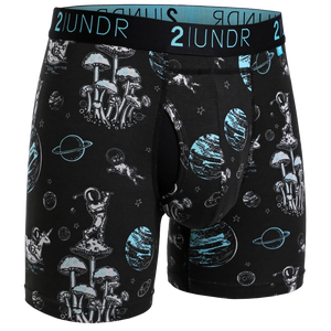 2Undr - Swing Shift Boxer Brief : Space Golf Black