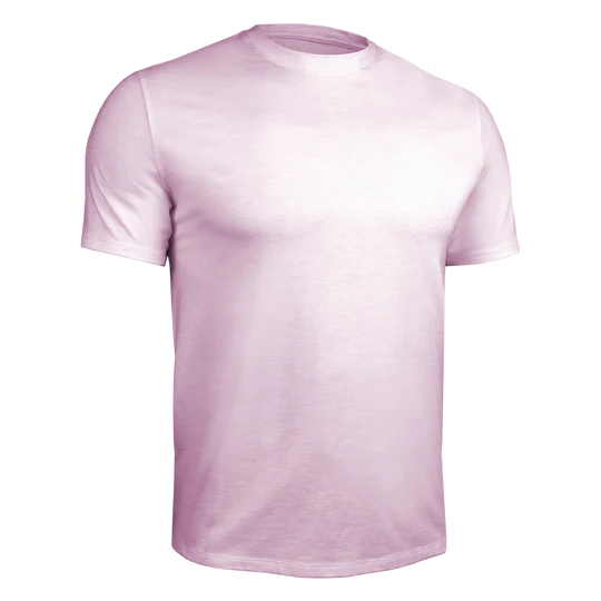 T-Shirt Crew Luxury Heathered Light Pink