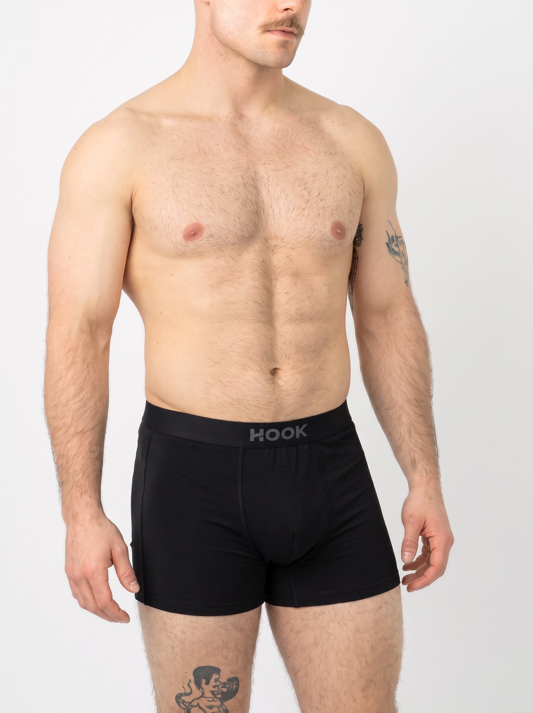 5 boxers courts Max+ -3,5 po : 1X Bleu marin, 2X gris pur et 2X noir