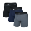 3-pack of Essential Cotton boxer shorts in BLACK/GREY/NAVY