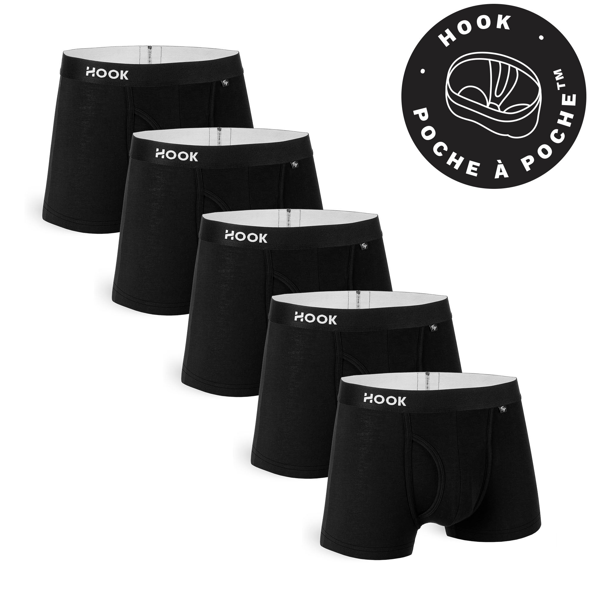 Fly Trunk : Black 5 Pack