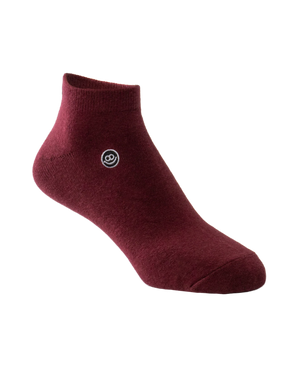 4 paires de bas chevilles : 2x grise et 2x bordeaux