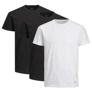3 t-shirts Supima coton : Blanc et Noir