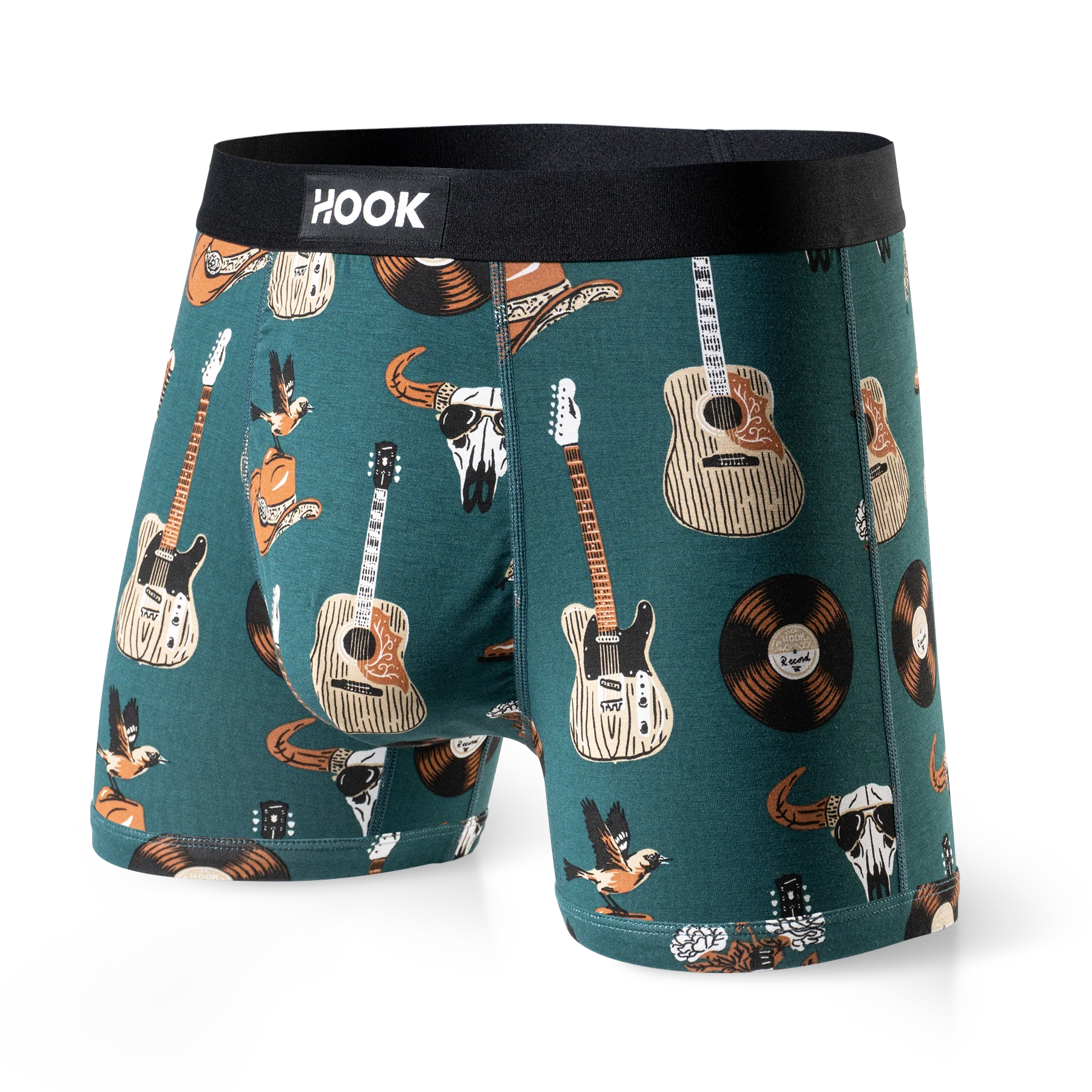 5 boxers courts Max : 1X Noir, 1X Bleu Marin, 1X Charcoal, 1X Aloha et 1X Cowboy