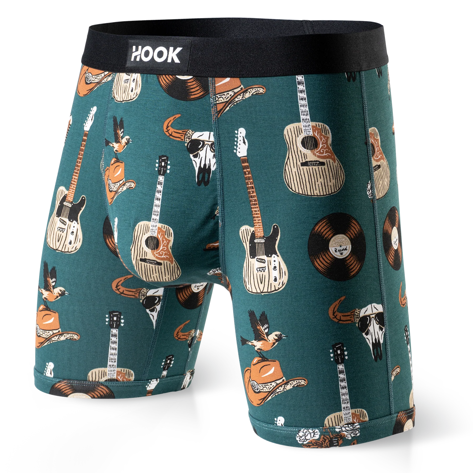 5 boxers Max : 1X Noir, 1X Bleu Marin, 1X Charcoal, 1X Aloha et 1X Cowboy
