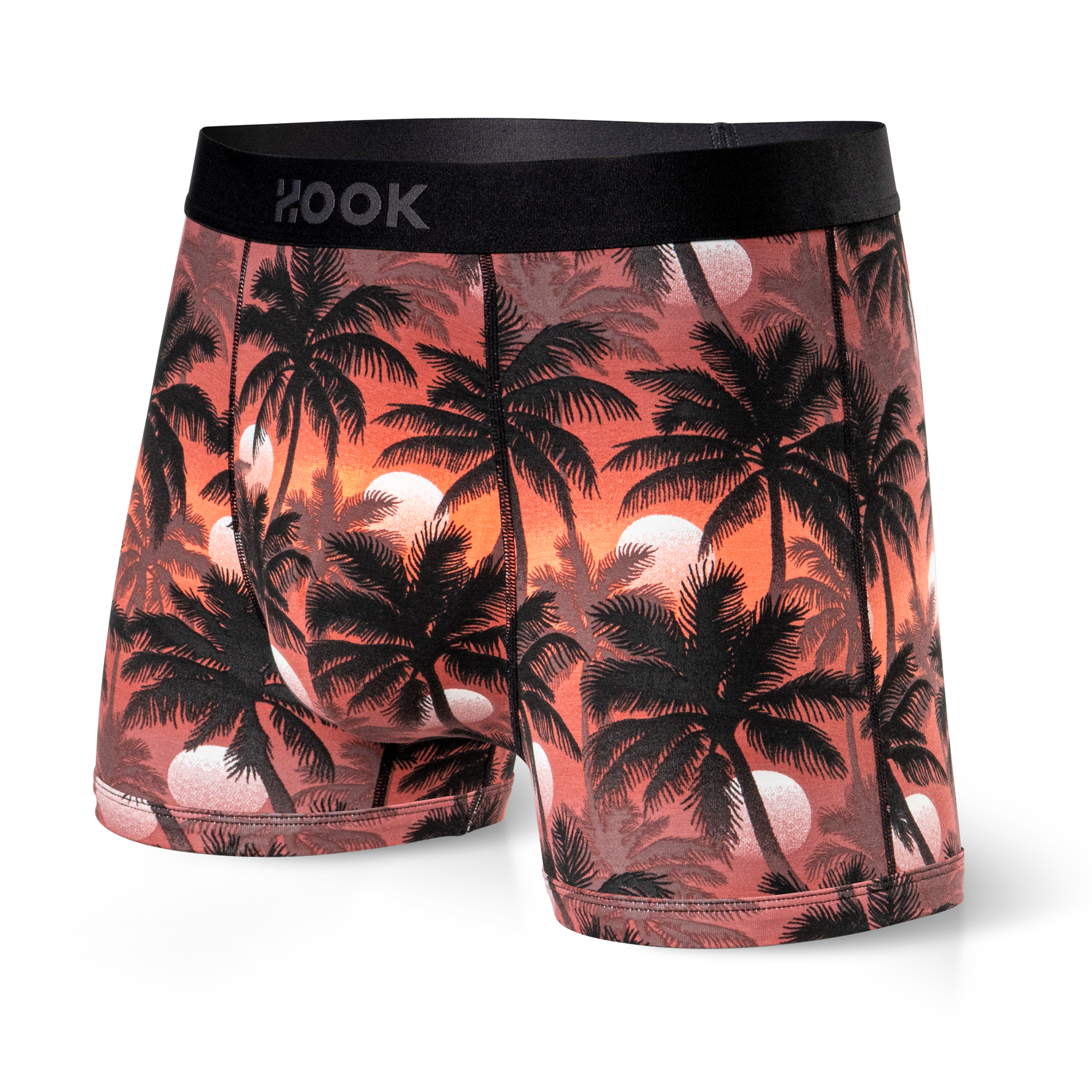 Pack#8 : 5 boxers courts Max 1X Palmiers, 1X Québec, 1X Requins, 1X Orange et 1X Indigo