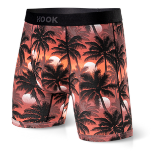Pack#17 : 5 boxers Max 1X Palmiers, 1X Québec, 1X Requins, 1X Orange et 1X Indigo