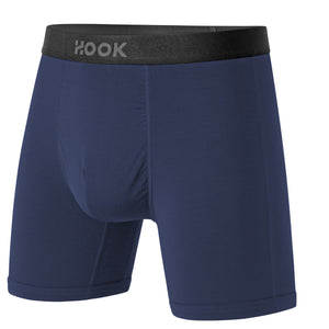 Pack#16 : 5 boxers Max 1X Pêcheurs, 1X Pizza, 1X Bleu Marin, 1X Gris Ardoise et 1X Noir Carbone