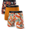 3 boxers Max : 1X ocre brûlé, 1X aztek rouge et 1 perroquets