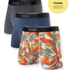 3 boxers courts Max : 1X bleu marine, 1X charcoal et 1X perroquets