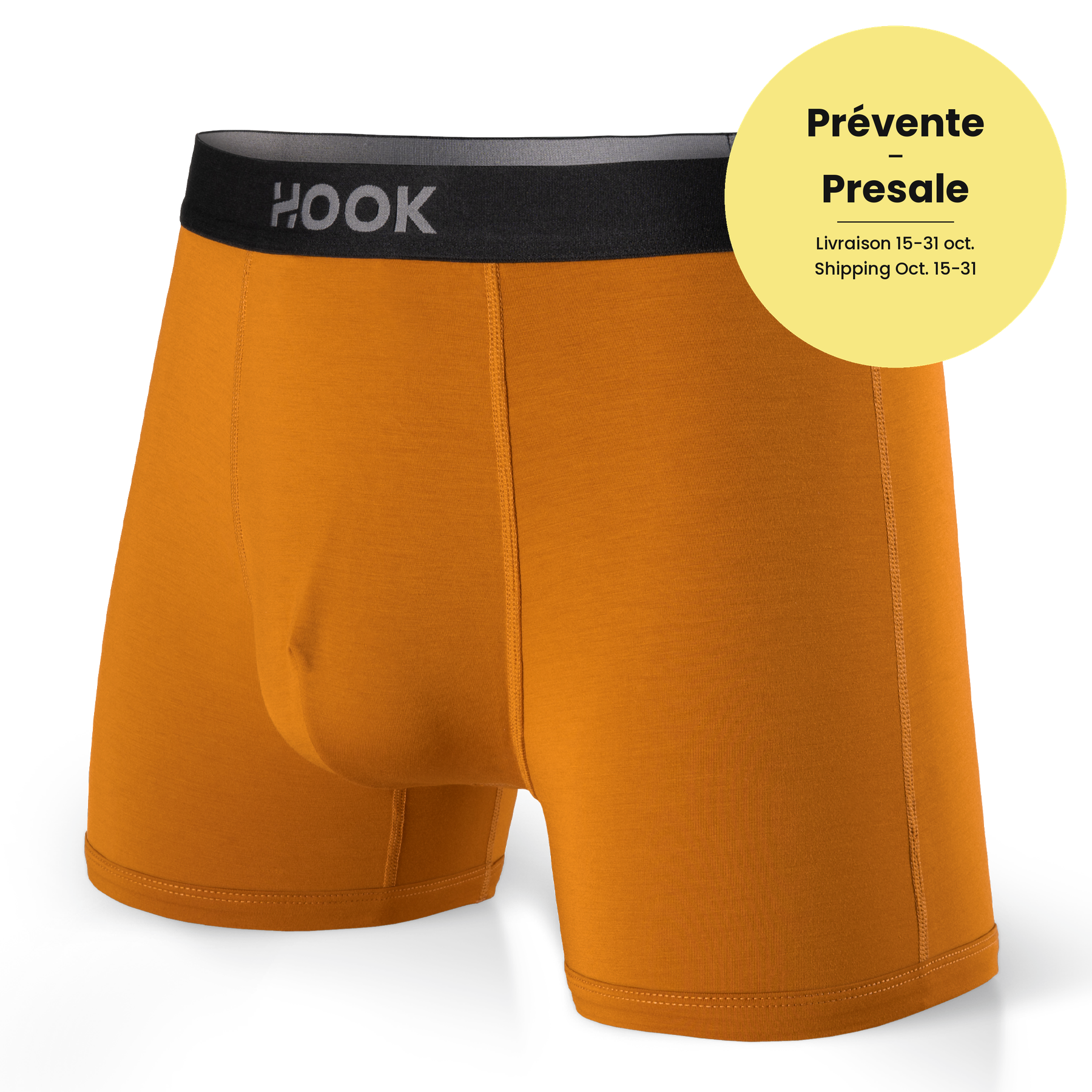 Boxer court Max – 3,5 po : Ocre brulé