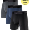 3 Boxers Max Premium – 6 po : Noir, bleu marin, charcoal