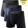 3 Boxers courts Max Premium – 3,5 po : Noir, bleu marin, charcoal