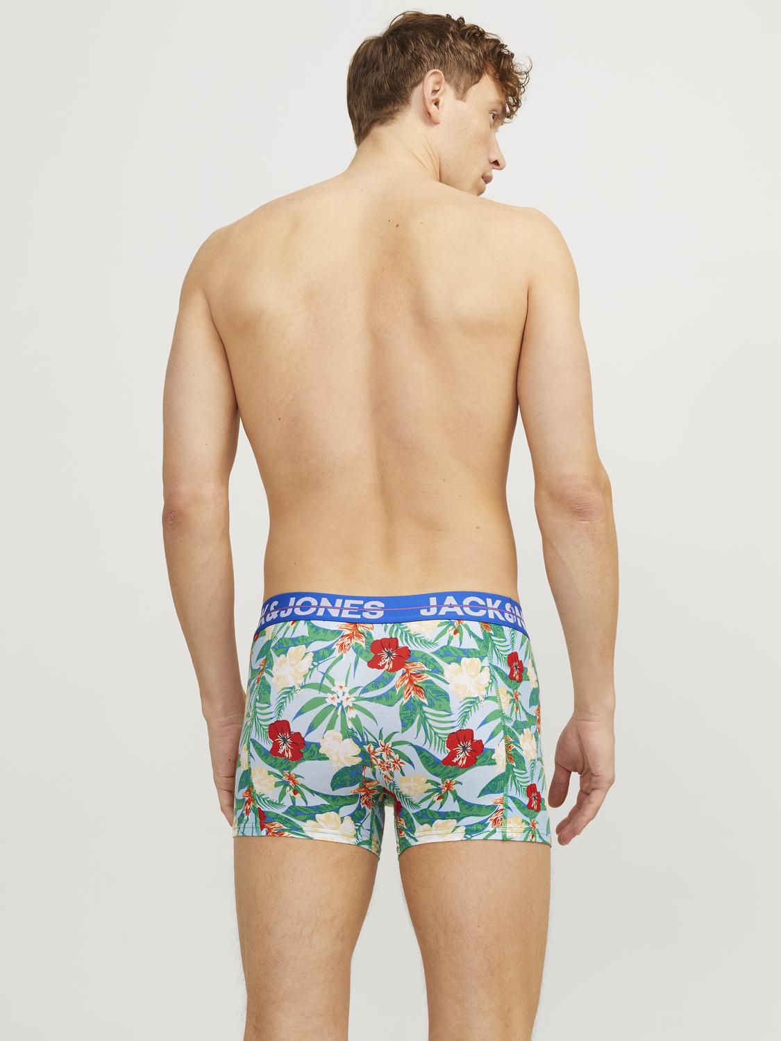 Boxer court Pineapple : Fleurs Rouges