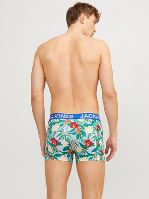 Boxer court Pineapple : Fleurs Rouges