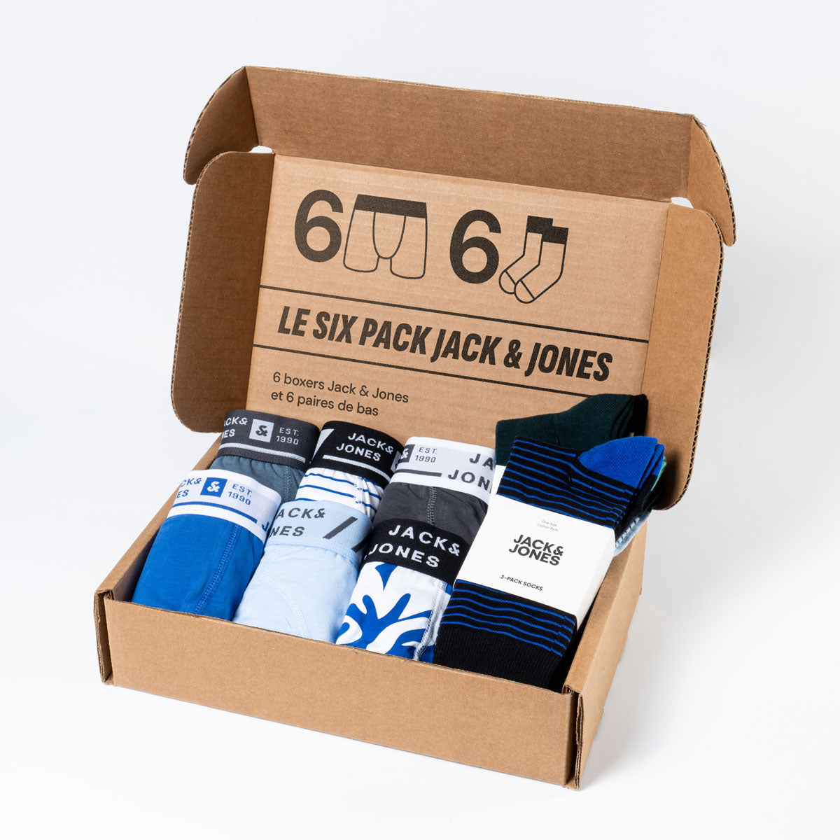 Le Six Pack Jack & Jones : 6 boxers et 6 paires de chaussettes