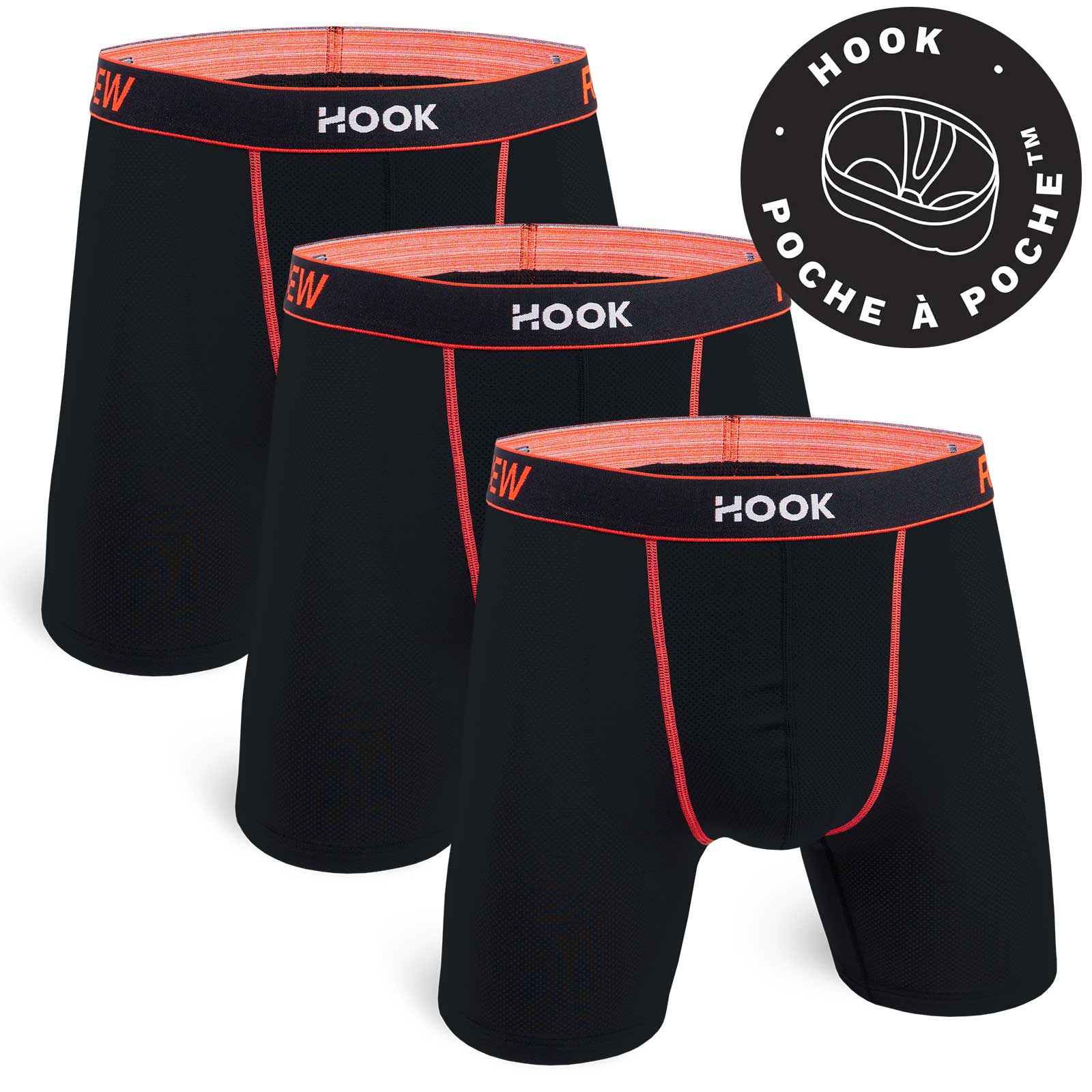 Renew Boxer Brief : Black & Red