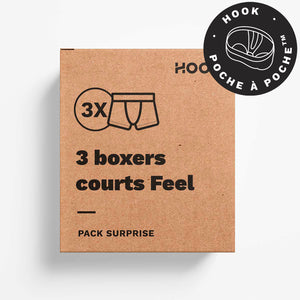 Feel short boxer by Hook: pack of 3 short boxers