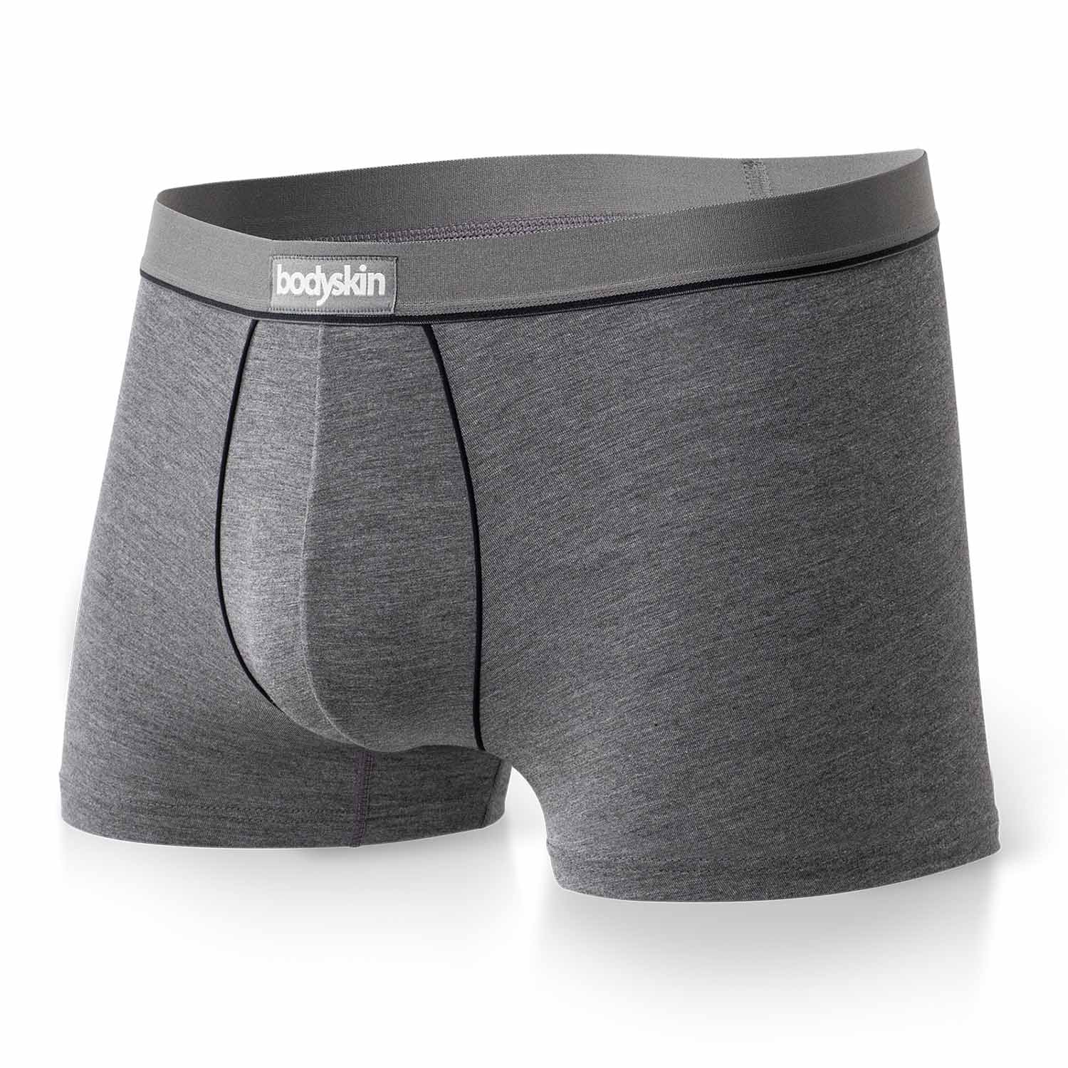 3 Boxers courts Daily : Gris mix, noir et rouge et bleu royal