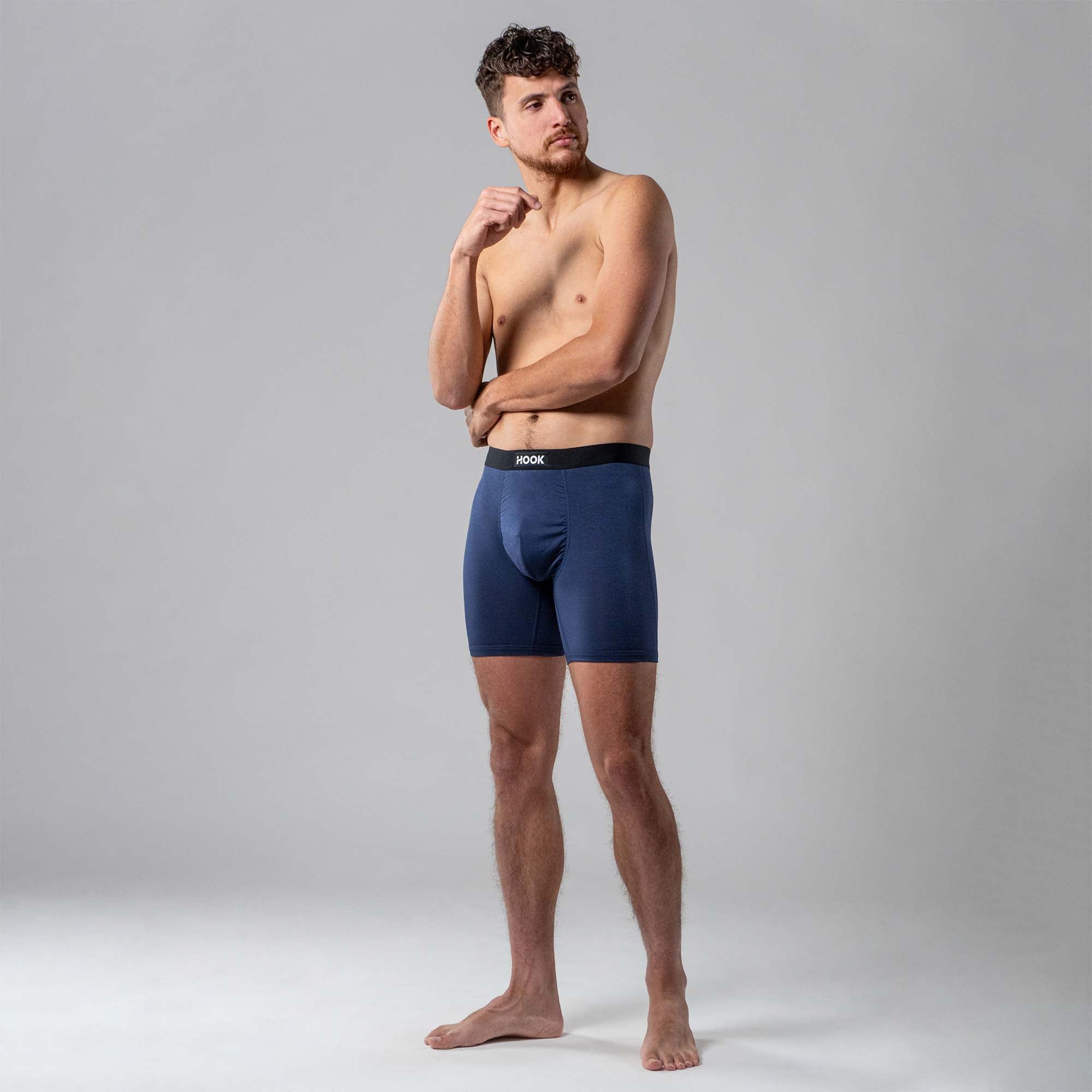 3 boxers Max : Noir, charcoal et bleu marine