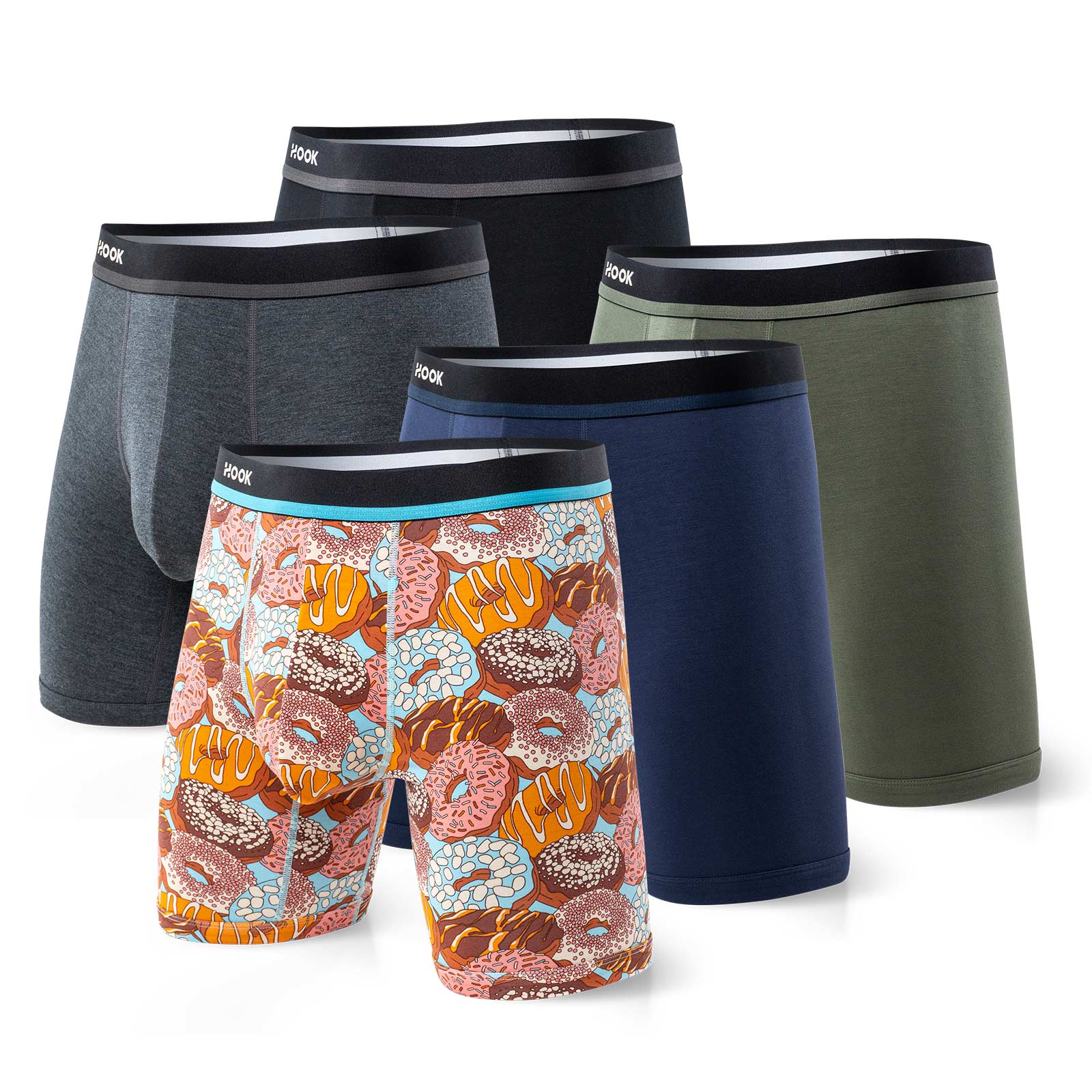 Pack économe : 5 boxers réguliers Freedom+ et 5 paires de bas