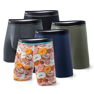 Pack économe : 5 boxers réguliers Freedom+ et 5 paires de bas
