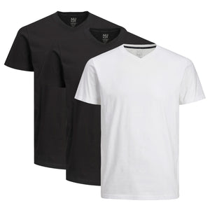3 t-shirts Supima coton : Noir et Blanc