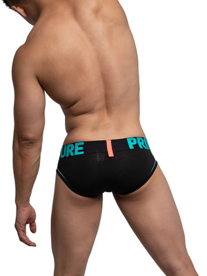 Slip Private Structure mini brief Black Turquoise