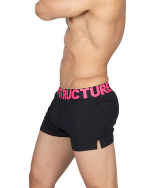 Boxer lousse Private Structure Black Magenta