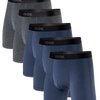 5 boxers Max 3X Bleu et 2X Charcoal