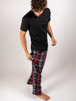 Pantalon Flanelle - Rouge à Carreaux
