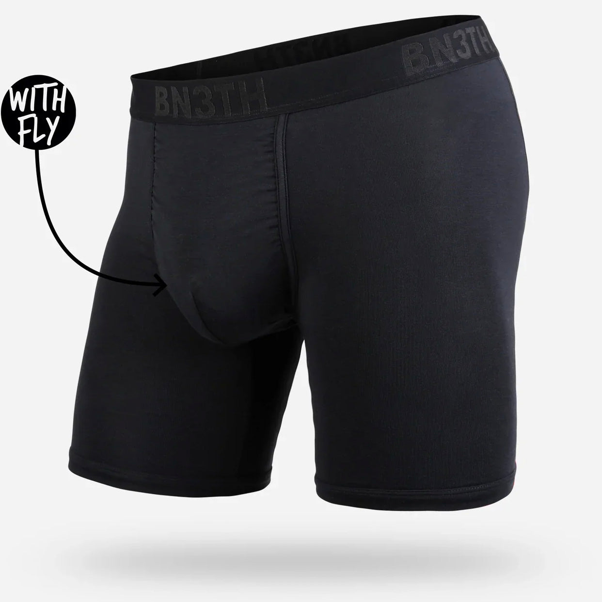 Bn3th - Cassic Boxer Brief w/ Fly : Black 