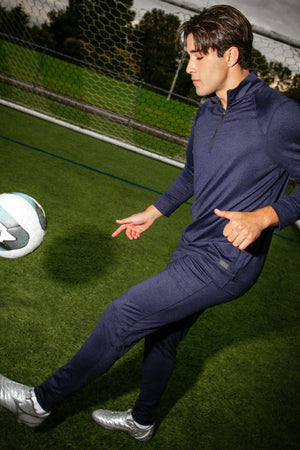 Pantalon jogging Peakdaze performant en maille douce MARITIME HEATHER