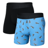 2-Pack Droptemp Cotton Boxers LOBSTER BOIL/BLACK