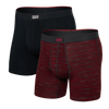 Pack of 2 Vibe Xtra boxers SPACEDYE STRIPE/BLACK