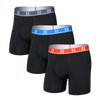 Pack of 3 ESSENTIAL PERFORMANCE BLACK- VERM WB/BLUE WB/TURB WB boxers