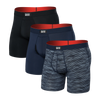 Pack of 3 Multi Sport Mesh boxers WAVELENGTH/NAVY/BLACK