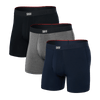 Vibe Xtra 3-Pack Boxers BLACK/DARK GREY HEATHER/NAVY