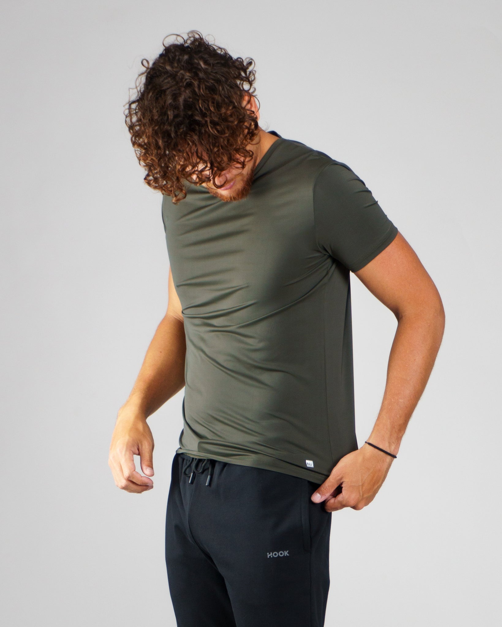 T-shirt Nu Crisp microfibre khaki