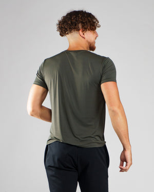 Nu Crisp khaki microfiber T-shirt