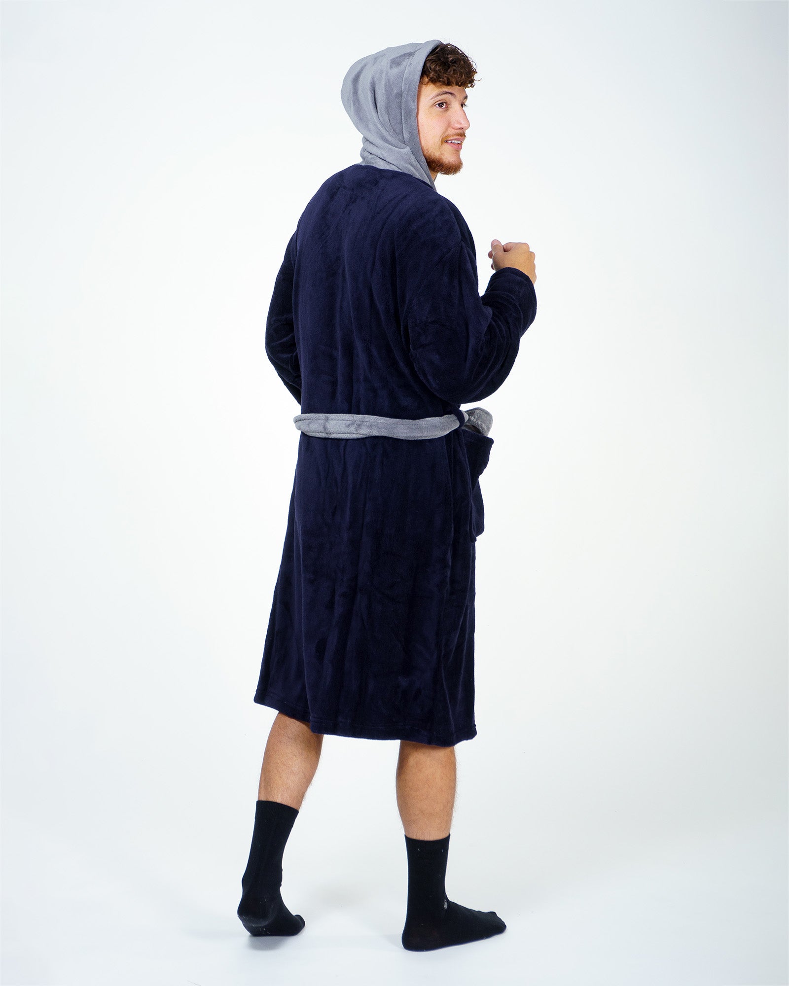 Robe de chambre Wanted Navy Contrast Grey Hood