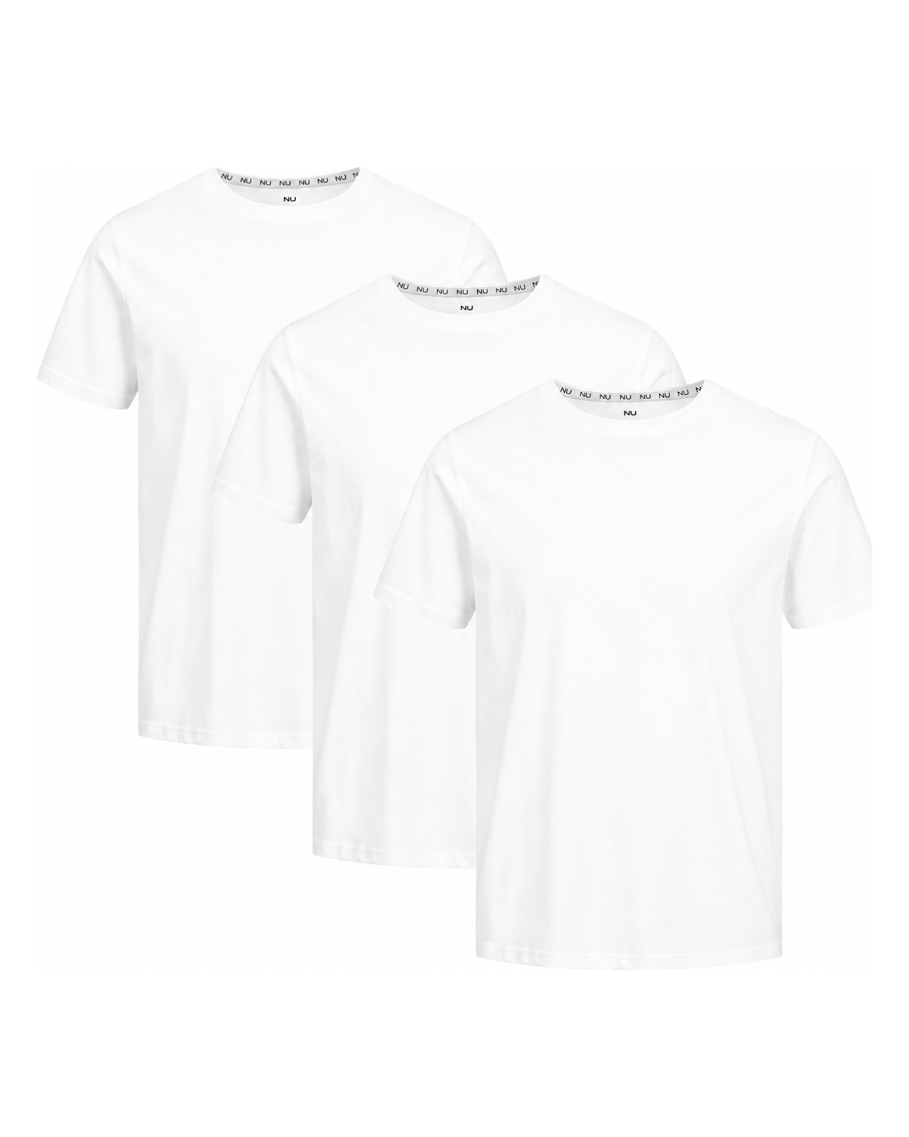 3 t-shirts en bambou : Blanc