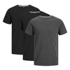 3 t-shirts en bambou : Noir & Charcoal